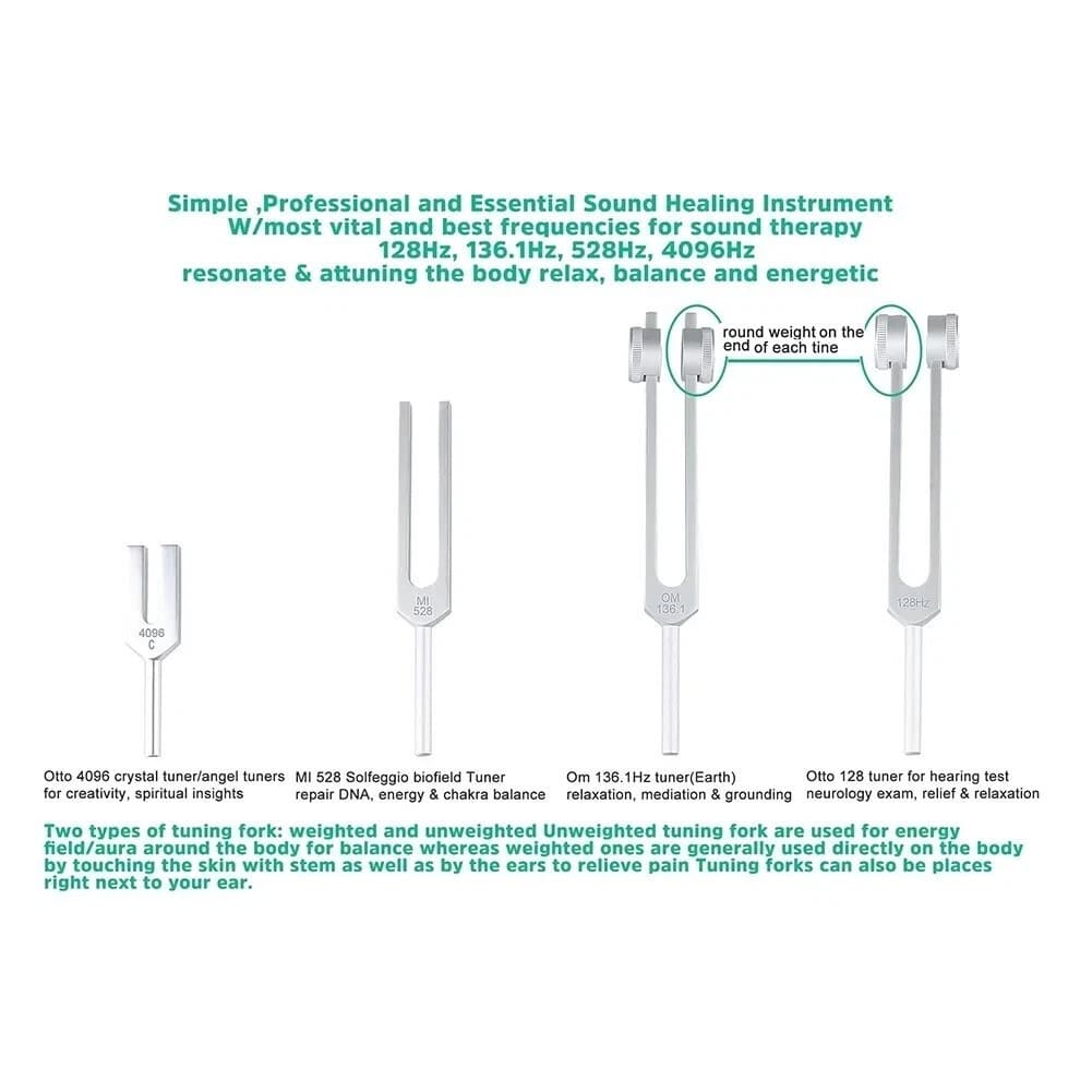 Precision aluminum tuning forks for vibrational healing