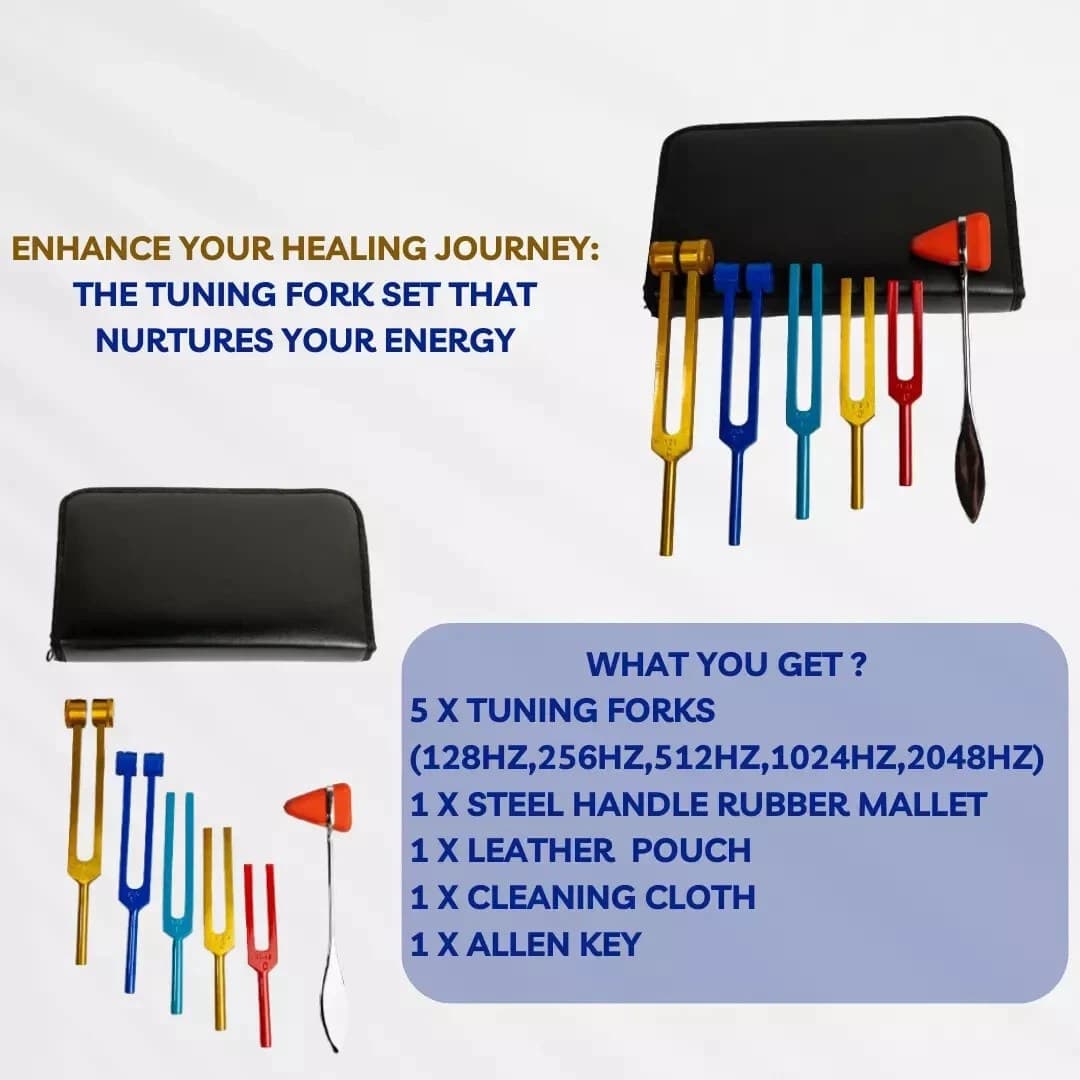 Chakra tuning forks set for healing and wellness