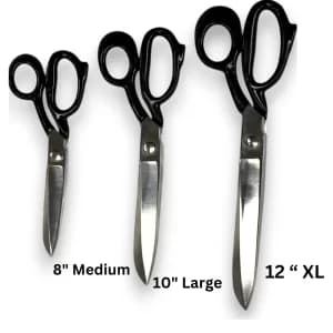 Industrial Strength PRO Fabric Scissors Set − 8", 10", 12" Upholstery & Tailoring