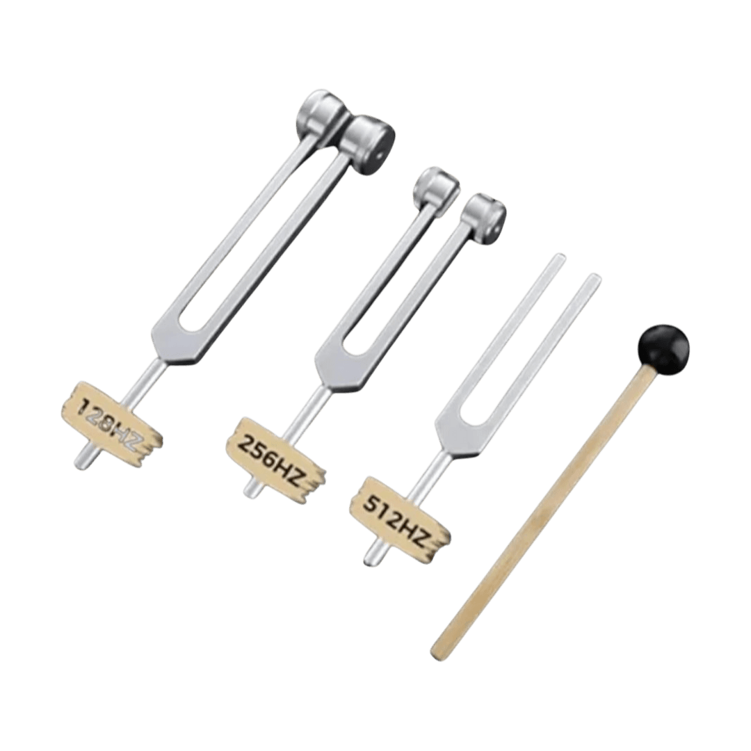 Tuning Fork Set (128Hz-512Hz) | Sound Therapy Kit with Case