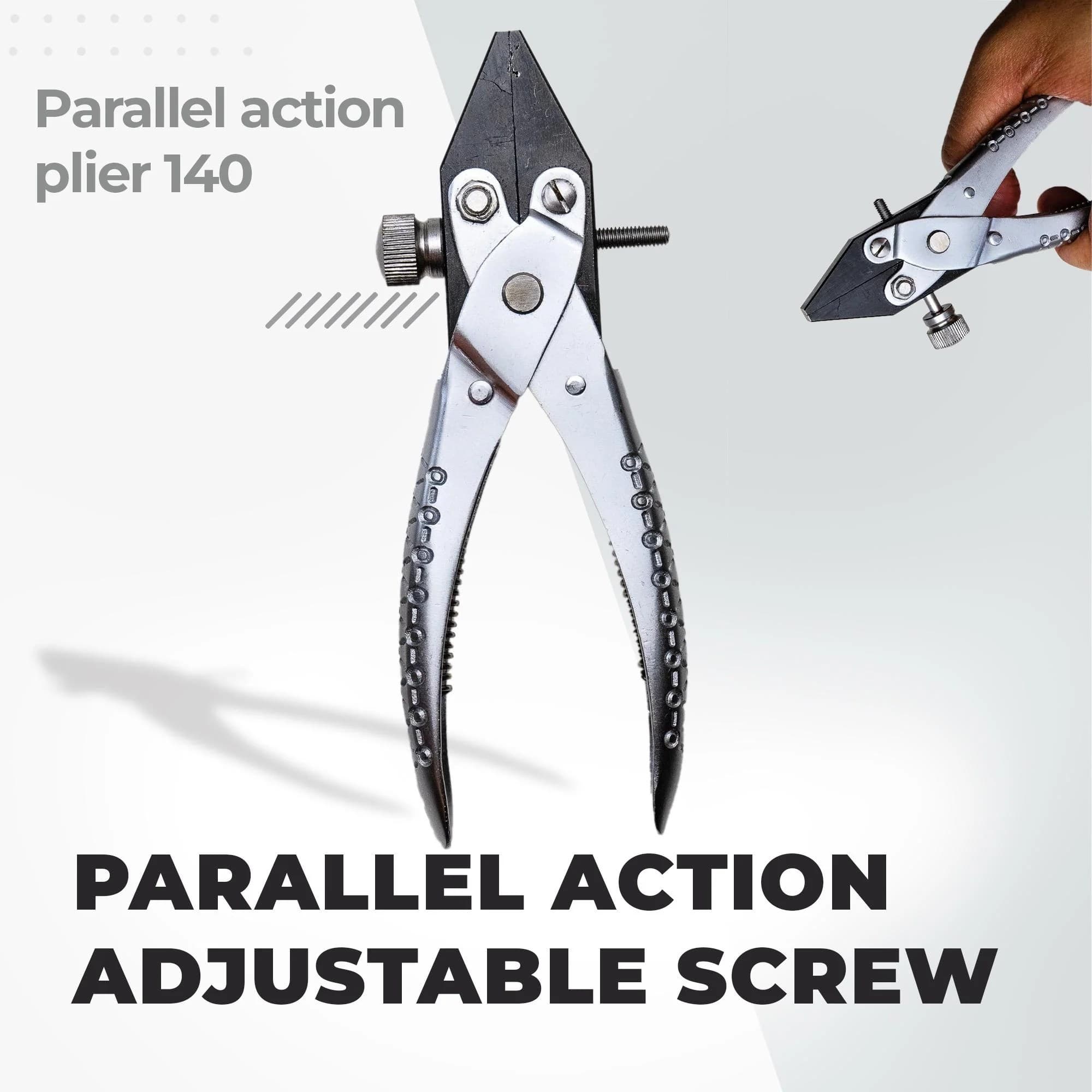 Smooth jaw pliers with adjustable tension screw