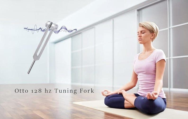Tuning fork set for yoga, meditation, and sound therapy