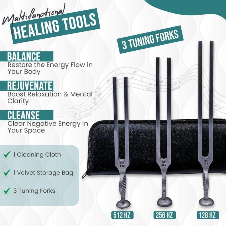 Gardiner Brown tuning forks with original packaging box