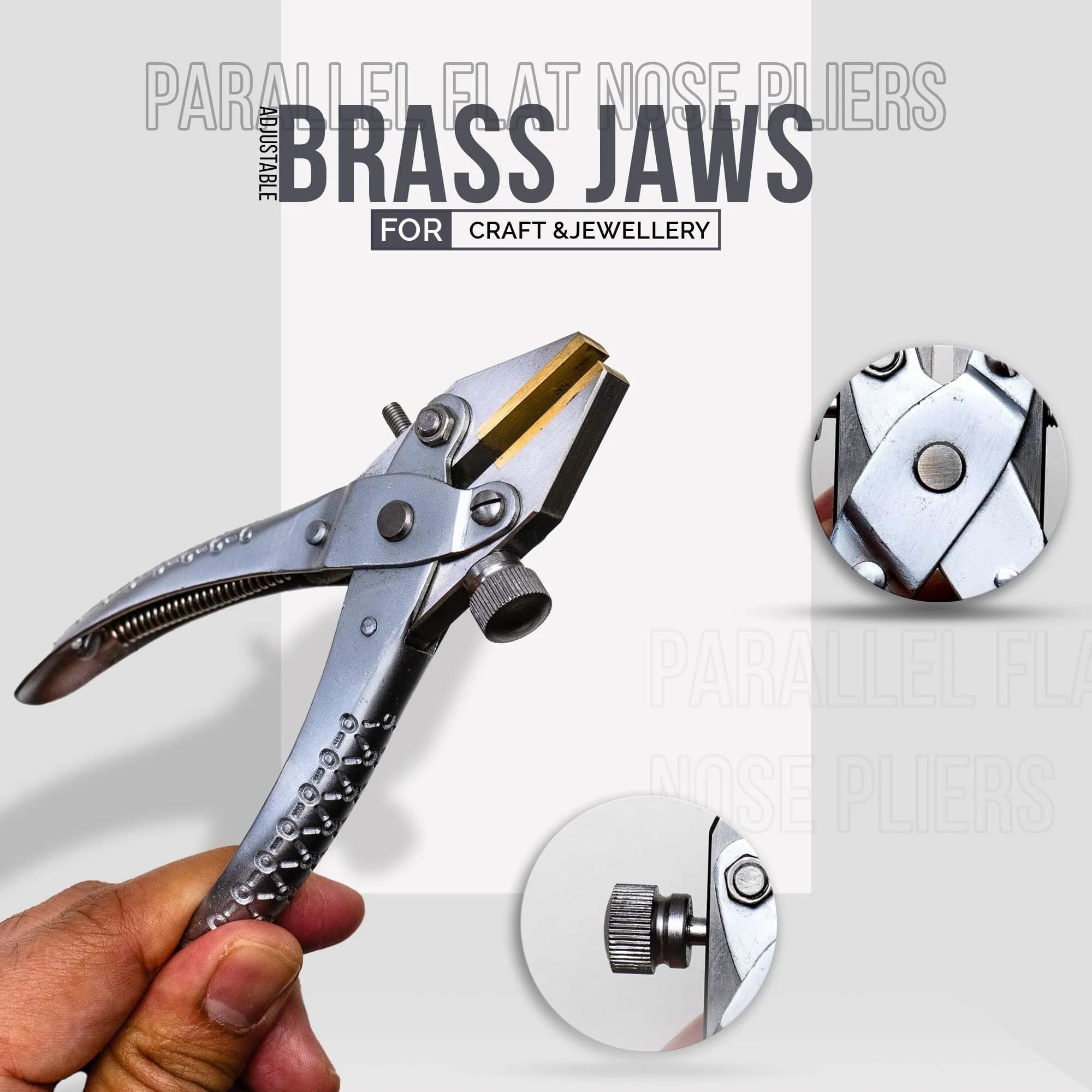 Parallel action brass jaw tool for craft and repair