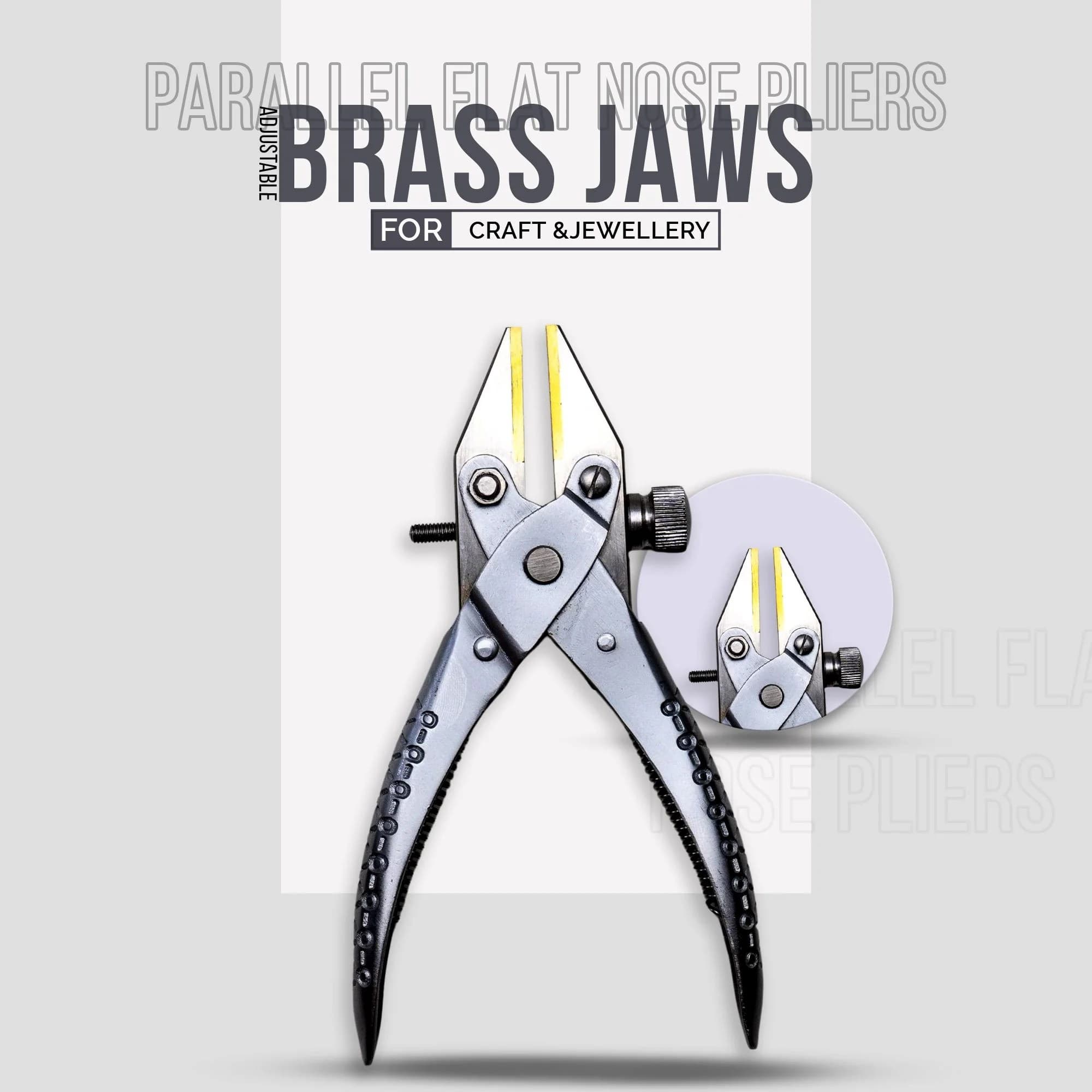 Adjustable screw flat nose pliers for jewelry making