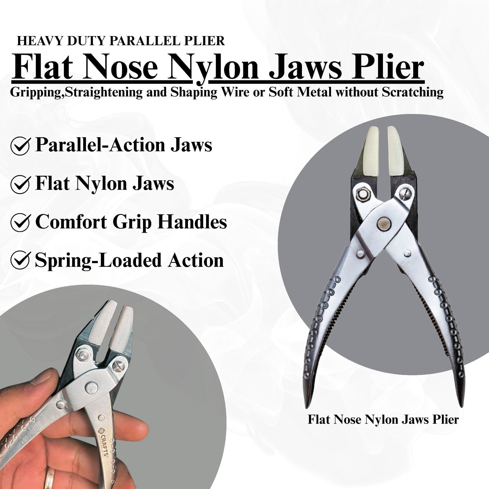 Compact 5.5 inch hobby craft pliers for wirework