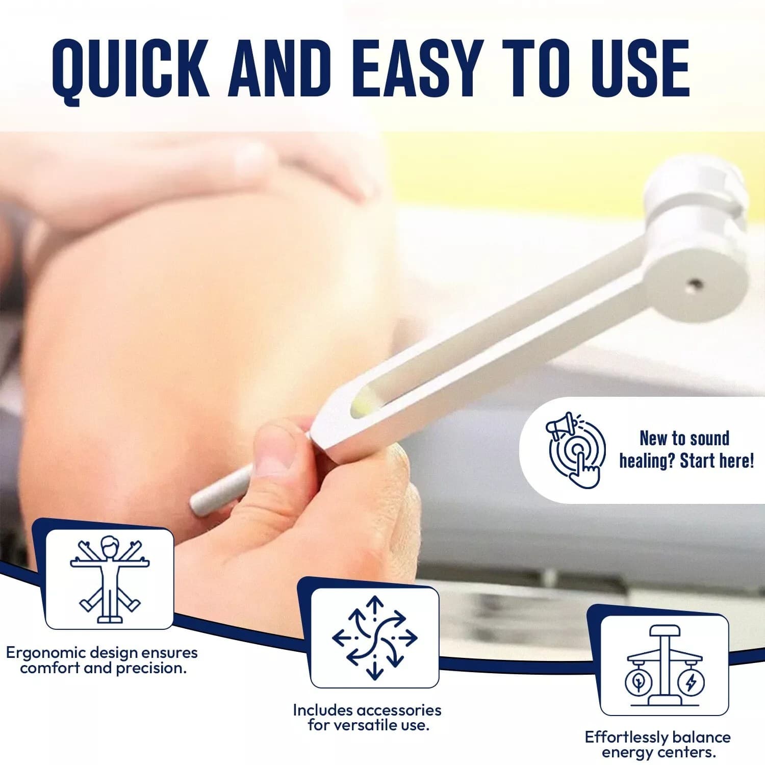Tuning forks for surgical and healing therapy